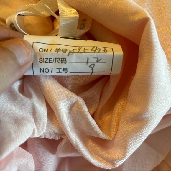 NWOT pink chiffon 2 piece semi formal pant suit Mother of the Bride size 12 - Picture 6 of 10